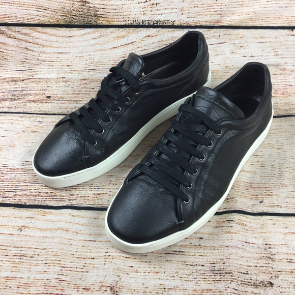 rag and bone black leather sneakers